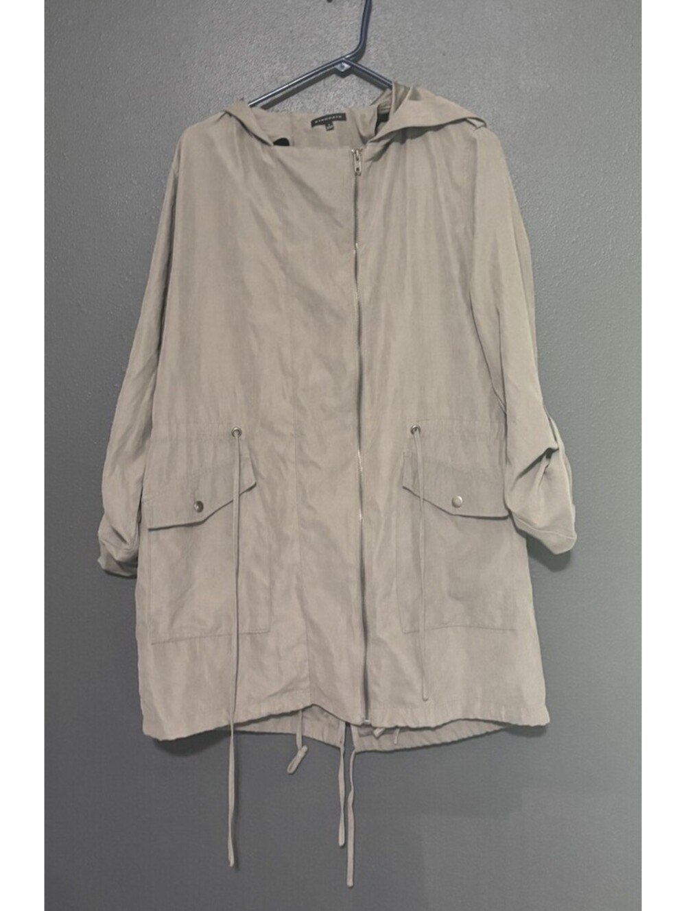 Staccato Women’s Jacket Large Polyester Nylon Blend Utlity Safari Tan